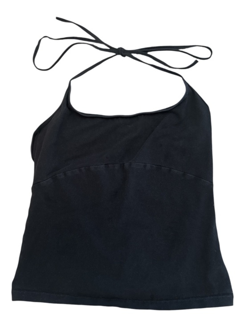Black Halter Tank Top - Women Solid Plain Minimalist Size Small Women’s Shirt